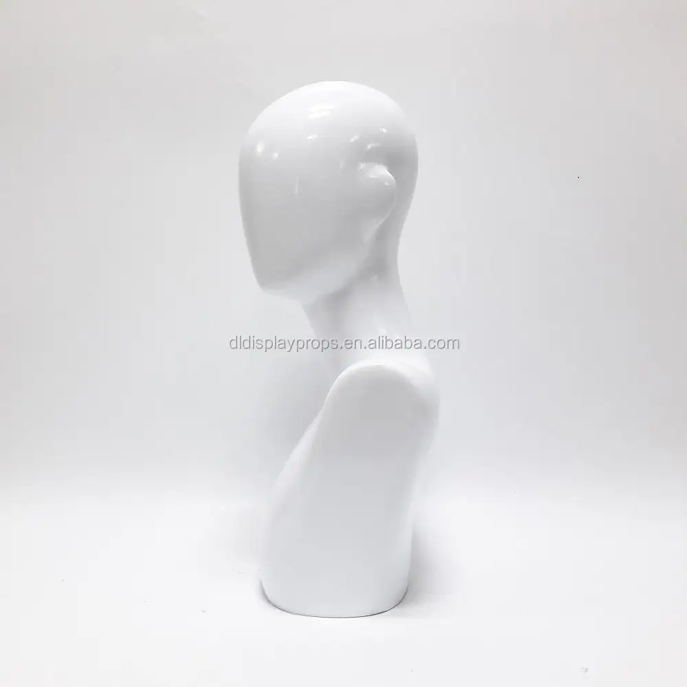 Dl170701 Female Painting Head Mannequin For Hat,Wig Display,Glossy