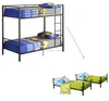 Kids metal stackable bunk bed divided into two single beds