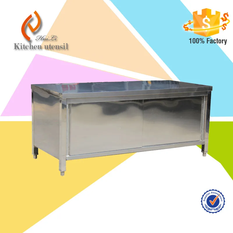 Stainless Steel Modern Commercial Kitchen Cabinet With Table Cake