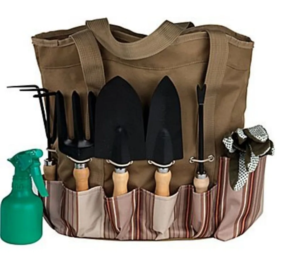 Double Handle Outdoor Gardening Tool Tote Holder Oxford Bag Organizer