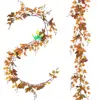 Fall Maple Leaf Garland - 6.5ft/Piece Artificial Fall Foliage Garland Thanksgiving Decor for Home Wedding Party Christmas