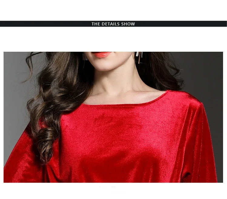 red velvet evening dress