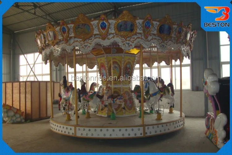 Kids Mini Electric Merry Go Around Outdoor Christmas Carousel