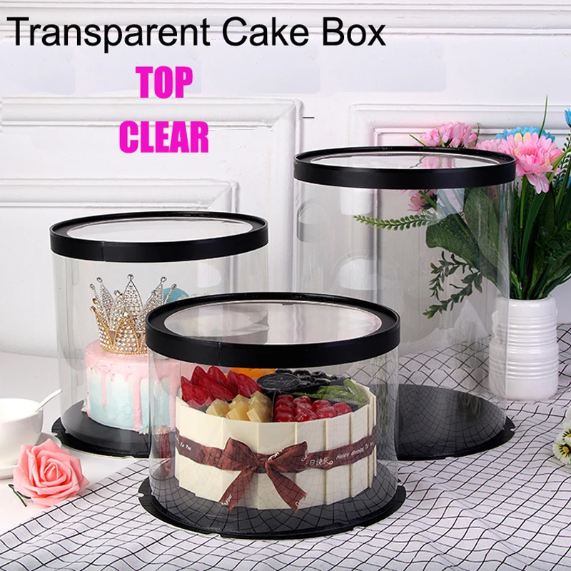 Cake box 6 / 8 / 10 /12 / 14 /15 / 17 inch - Cake box gift box for  packaging transparent box bouquet box flower gift box, Food & Drinks, Gift  Baskets & Hampers on Carousell