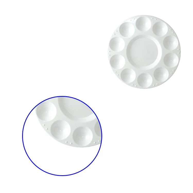 Wholesale white nail color mixing plastic paint nail polish palette.jpg