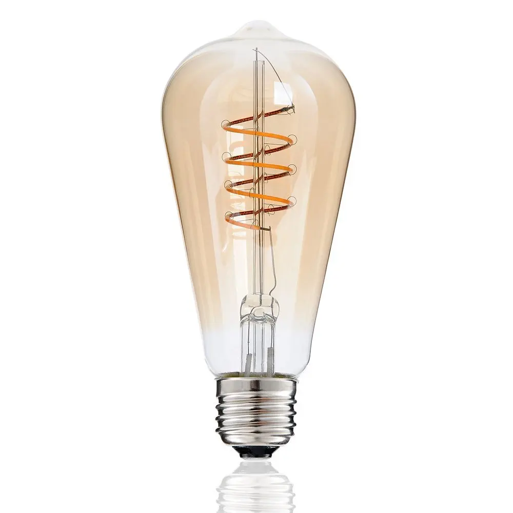 ST64 LED Filament Bulb 4W 6W 8W Ampoule LED E27 Vintage Antique Retro Edison Bombillas 110V 220V Dimmable ST64 LED Diode Lampada
