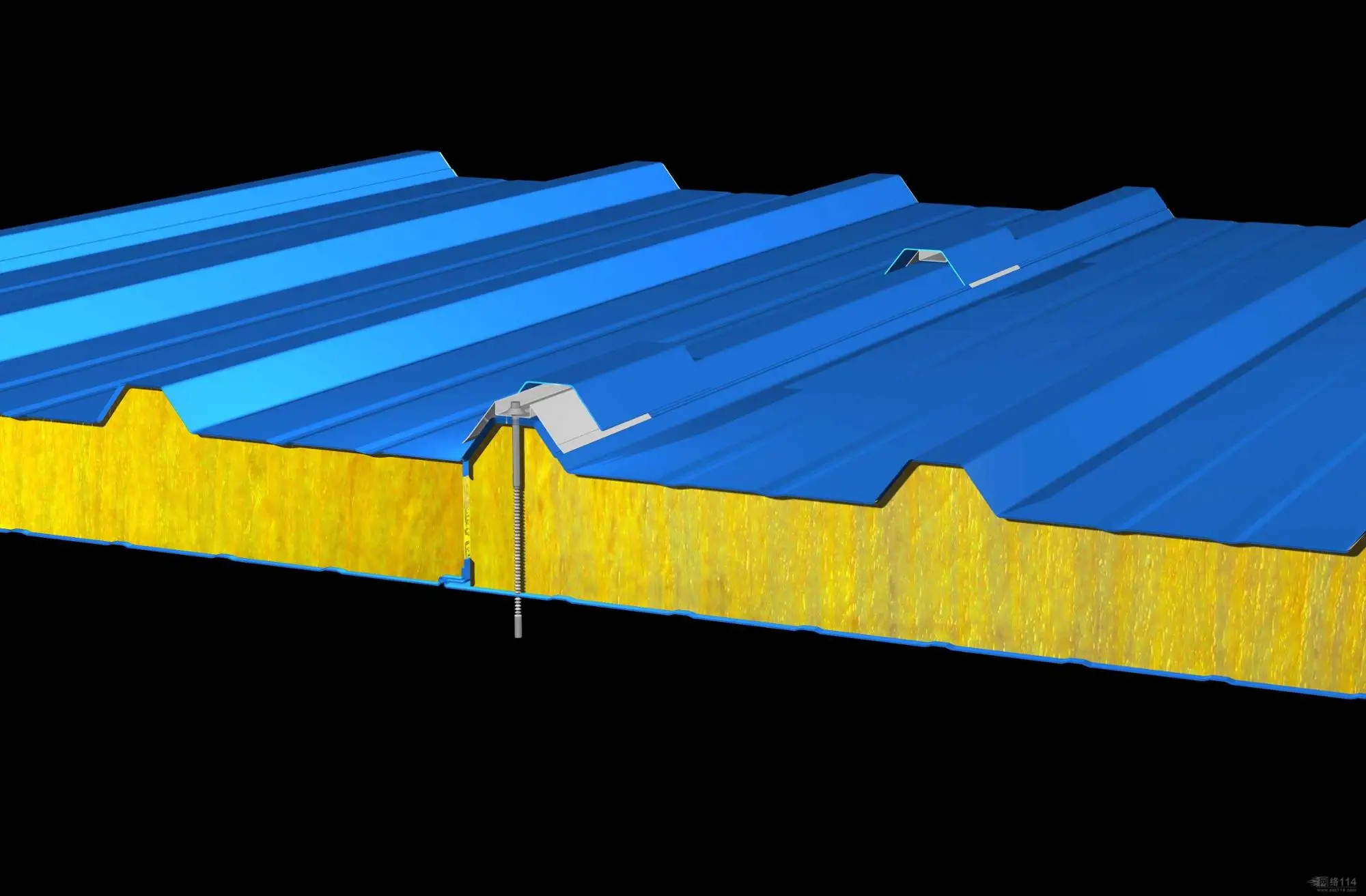 50mm 960mm Pu Sandwich Panel Insulation Composite Ppgi Board Corrugated