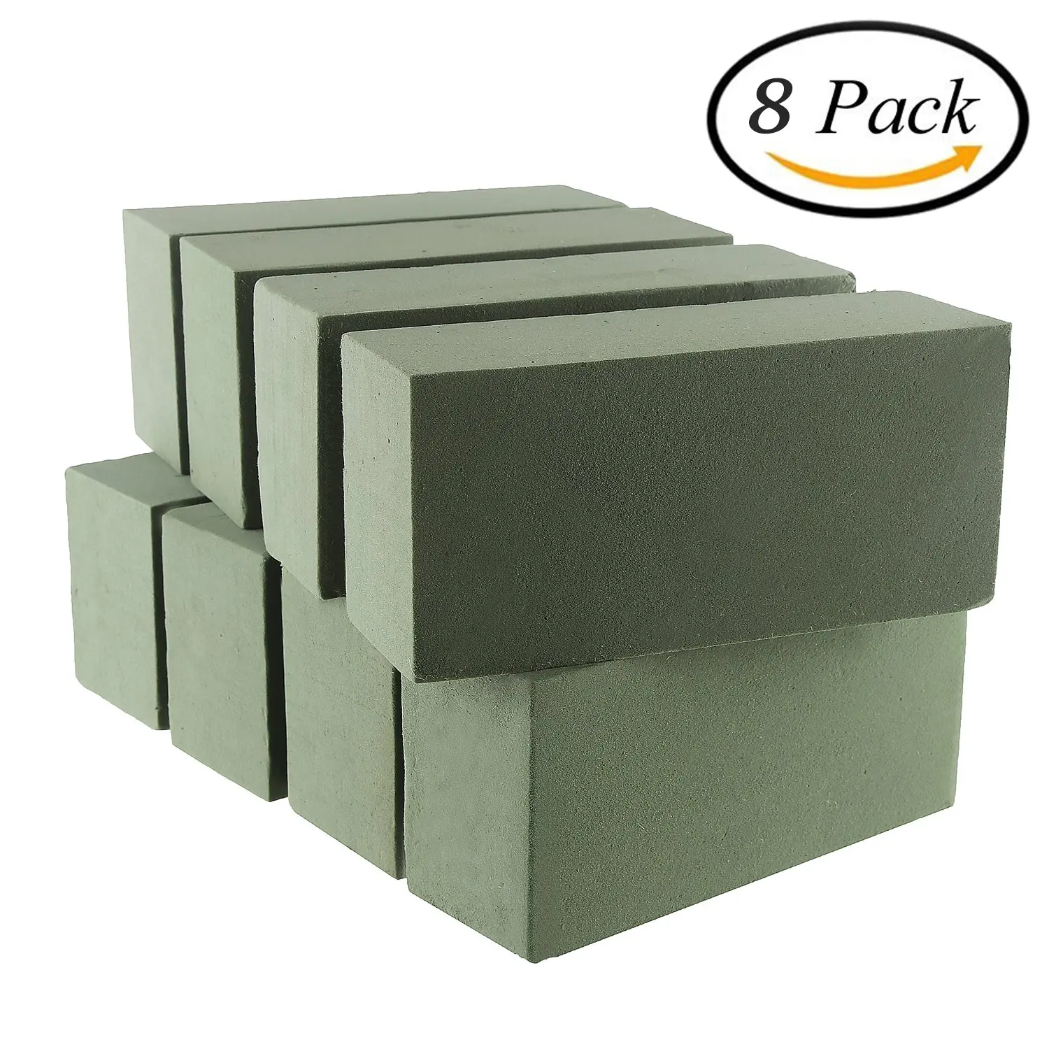 VEYLIN 8 PCS Wet Floral Foam Bricks Green Styrofoam Blocks for Fresh Cut Floral Arrangements