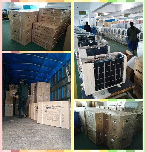 Original 100% Solar System 48V DC Solar Air Conditioner 9000BTU/1Hp Wall Split Home use Hybrid DC Inverter Solar aircond