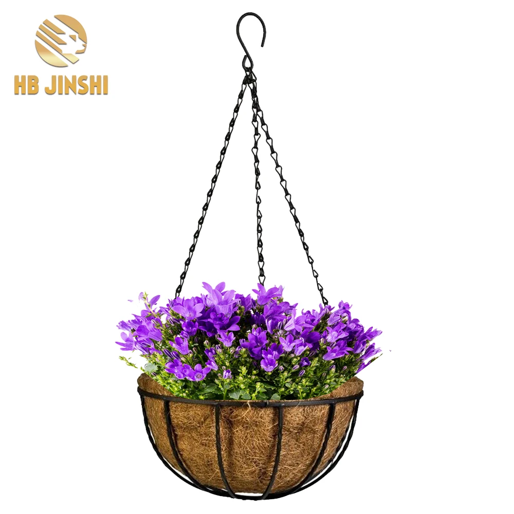 Hanging Basket Chains,20 Inch/ 50cm Black Hanging Chains Flowerpot Iron