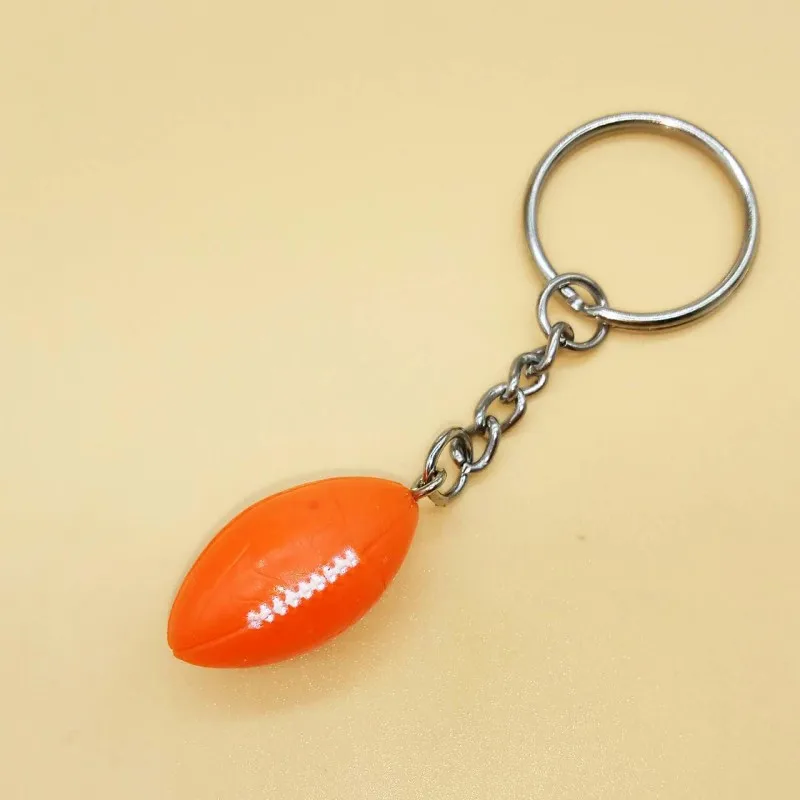 Amazon Top Seller Sports Ball Party Favor Keychains Rugby Soccer