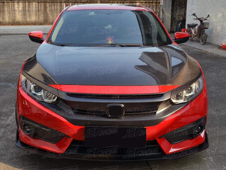 2016 Oem Style Carbon Fiber Hood For Honda Civic X Fc 10th - Buy For ...