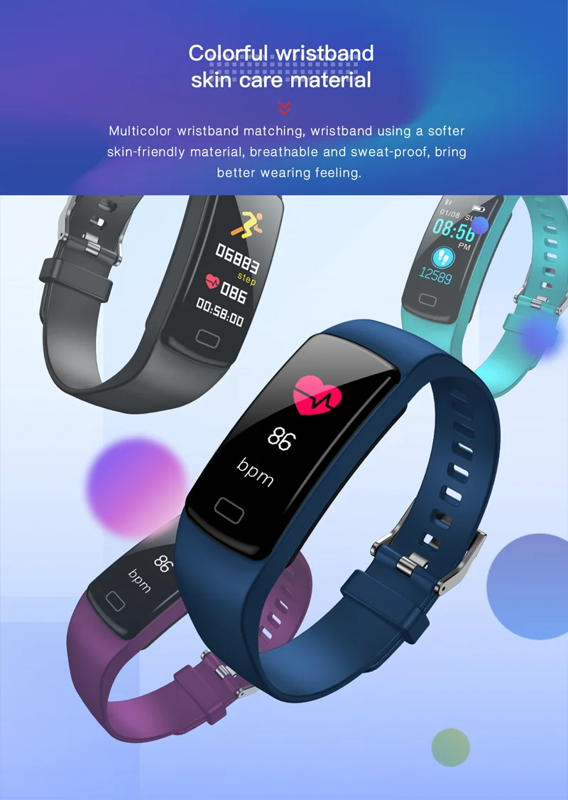 Fitness Tracker Wristband Blood Pressure Smart Band Fitness Tracker Sdk