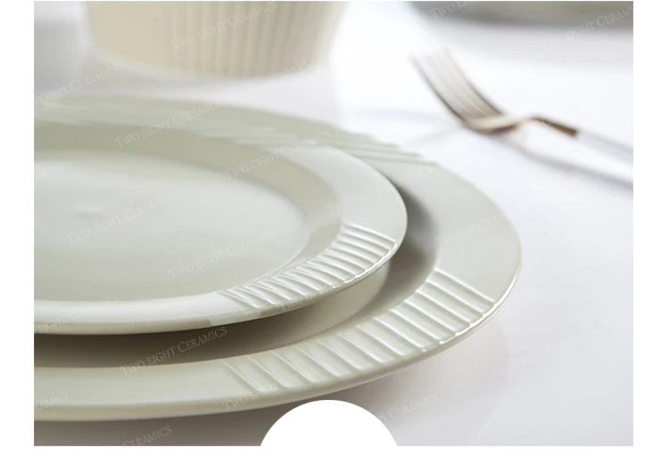 elegant colorful ceramic charger plate Matt dinner dish set