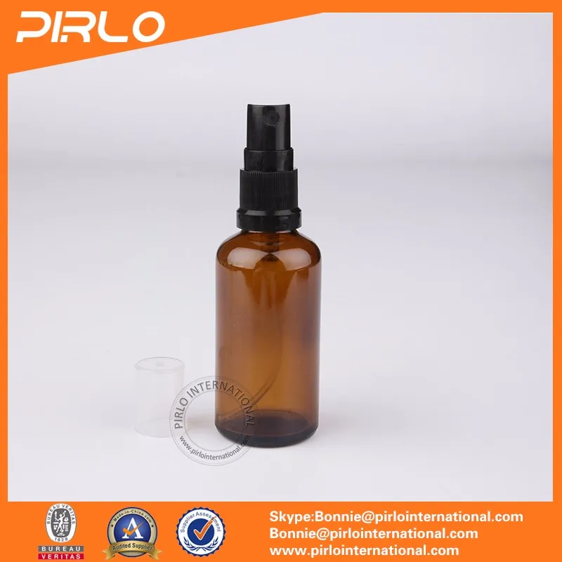 50ml Amber Glass Essential Oil Bottles With Black Diffuser Fine Mist