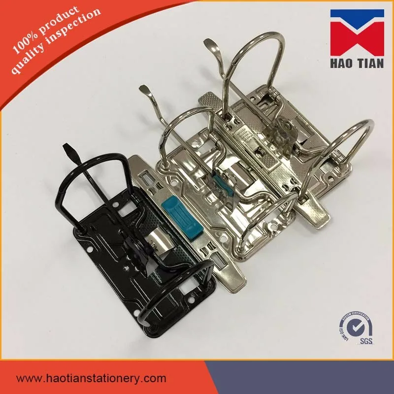 Box file clip Metal file fasteners / lever arch mechanism with plastic