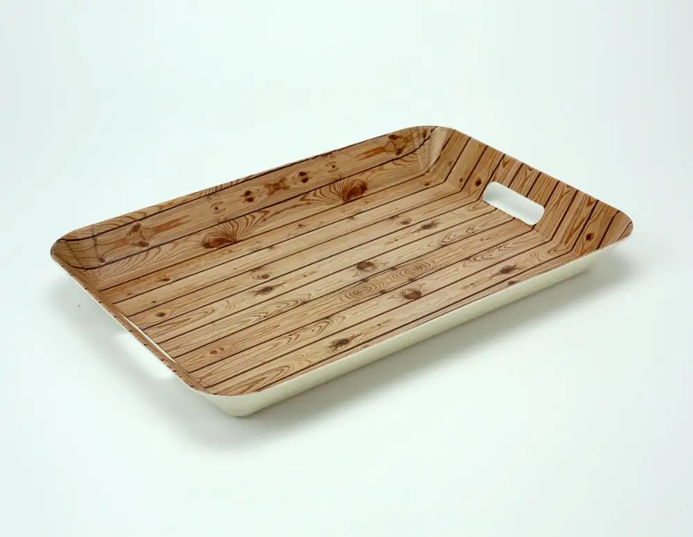 Rectangular Shaped With Handles Plastic Tray,Designer Food And Drink