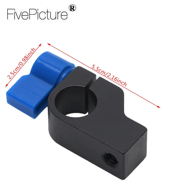 15mm Rod Clamp Support Rail System 14-20 Thread Red Knob for DLSR Camera Rig Cage Baseplate Foto Kit (1).jpg
