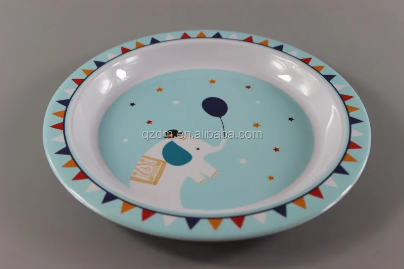 100% Melamine kid's dinner plate , children lunch plate
