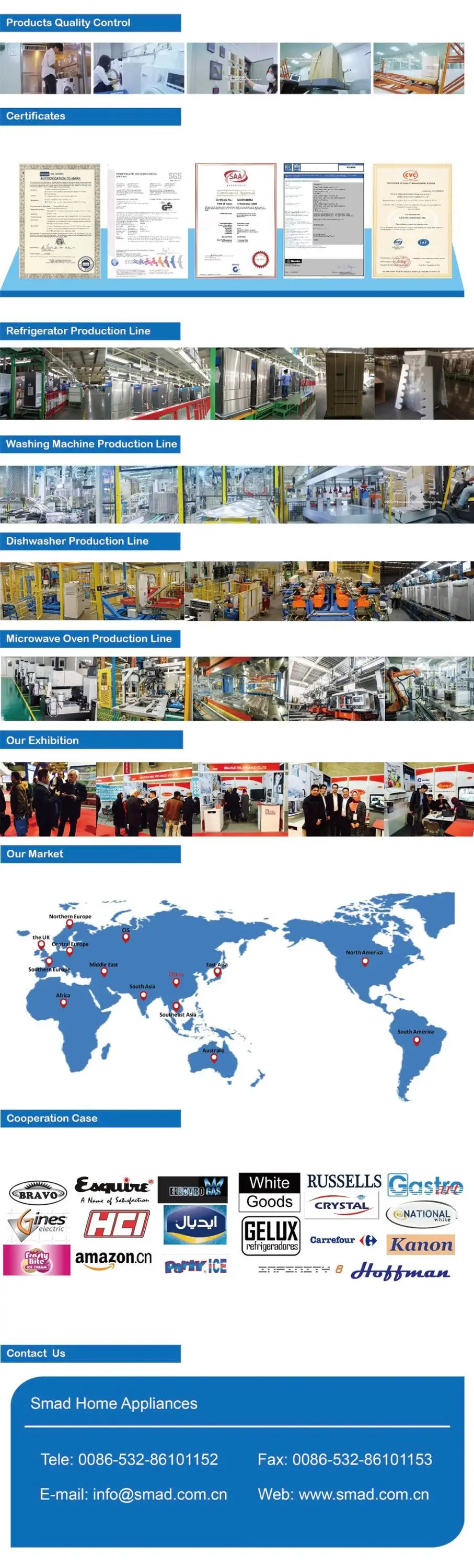 Home Refrigerator 550L Side By Side Double Door Fridge Freezer