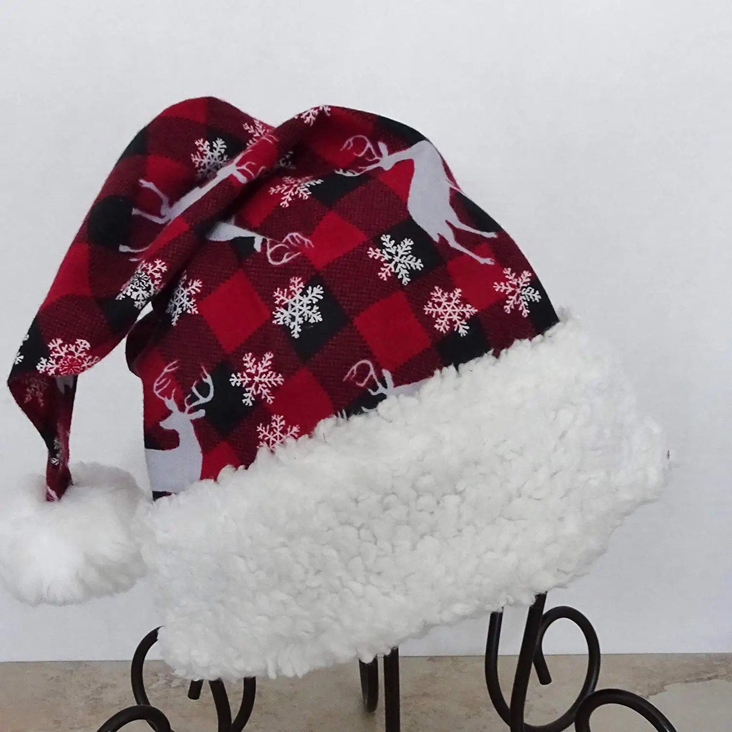 black and red santa hat