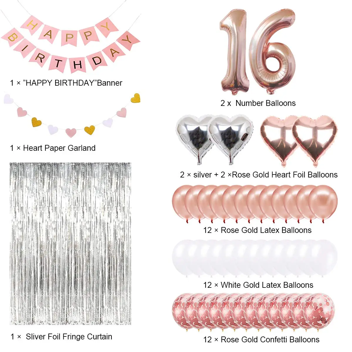 16th Anniversaire Decorations Banniere Joyeux Anniversaire Banniere 16 Ans Anniversaire Decoration Fournitures Sweet Sixteen Decoration Buy 16th Decorations D Anniversaire Fournitures De Fete En Or Rose Decoration Sweet Seize Product On Alibaba Com