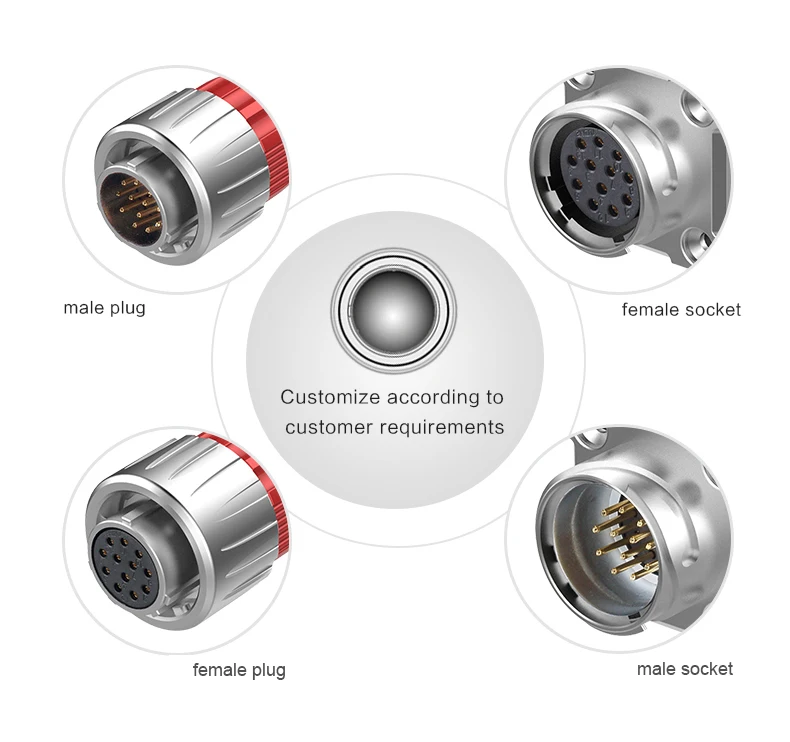 Cnlinko Waterproof Electrical Metal Quick Coupler M20 12 Pin Plug