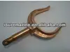 horn and socket polished cast bronze oarlock-marine fittings