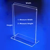 Restaurant Clear Table Tents A4/A5/A6 T-shaped Ad Picture Frame Acrylic Bottom Loading Sign Holders