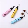cute manual small pocket three folding umbrella for children sun rain