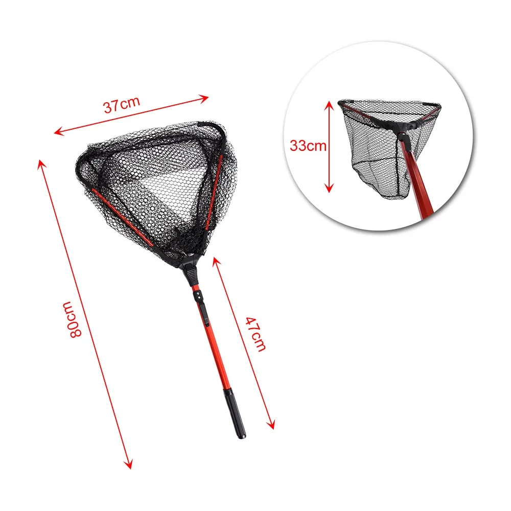 Youme Fly Fishing Landing Net Triangle Brail Net 80cm Nylon Fishing Net
