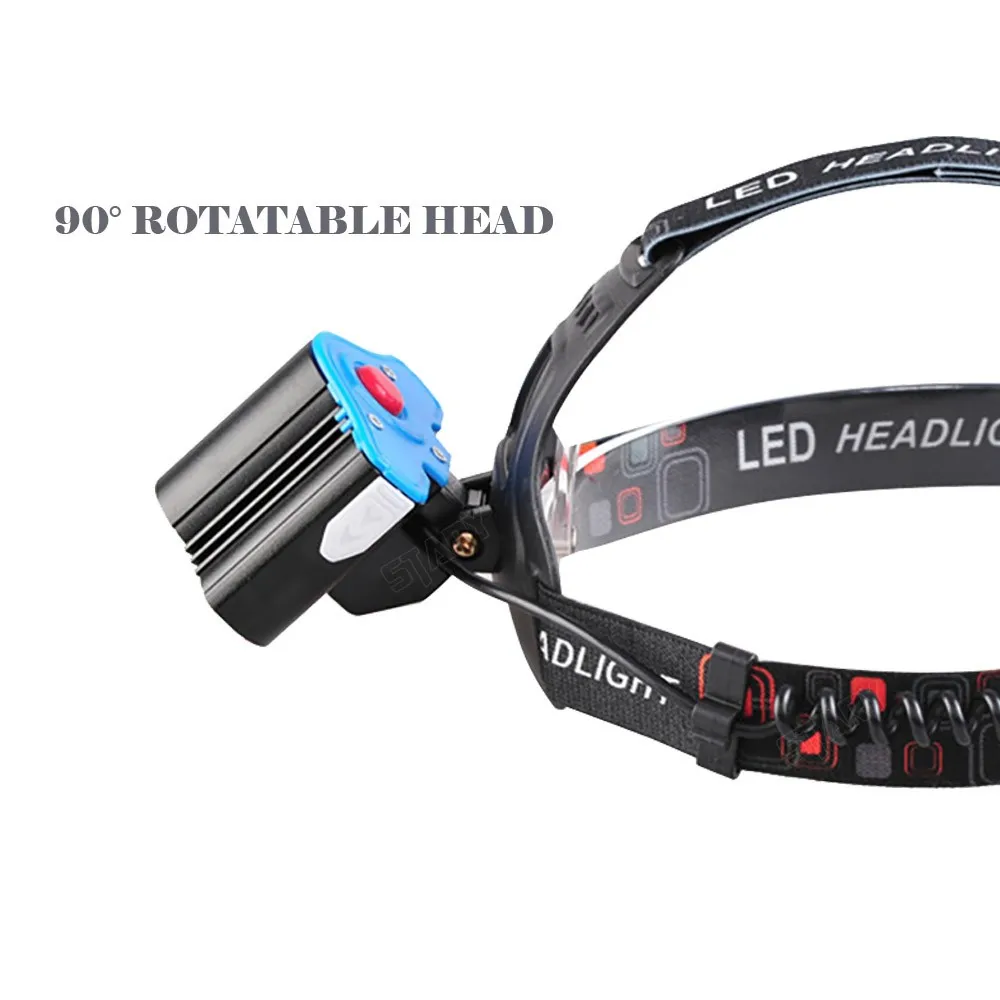Helmet Flashlight 1200 Lumens Husky Led Headlamp Military Forehead Lamp