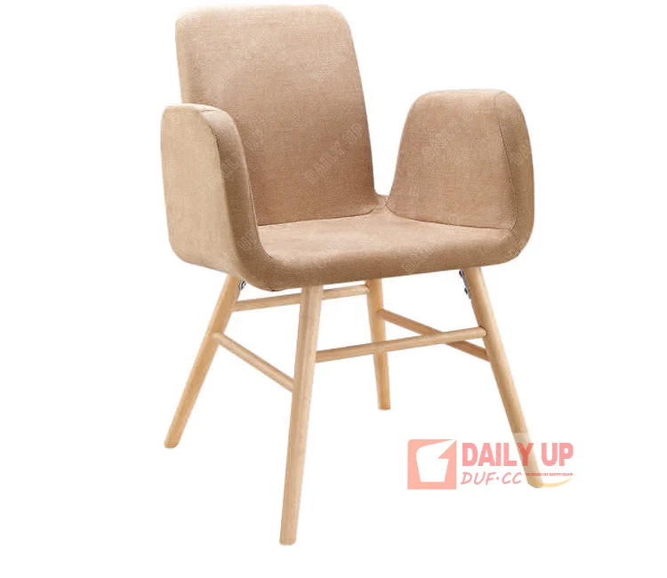 Modern Comfortable Living Room Furniture Wholesale Dining Cafe Fabric Chair with Steel Leg for Coffee Room Leisure