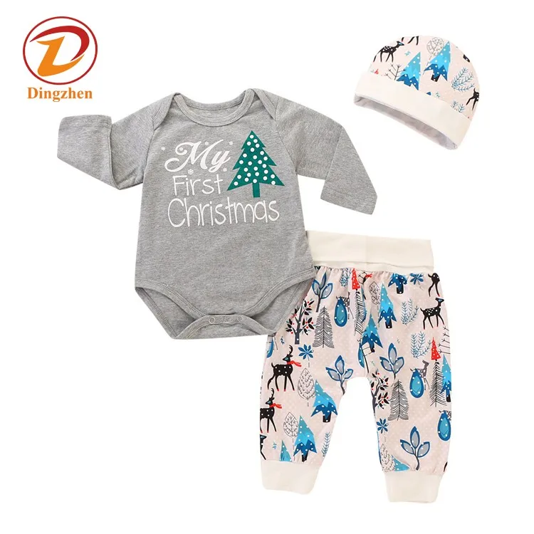 Cotton Skinfriendly Kids Clothing Newborn Baby Sets Christmas Baby