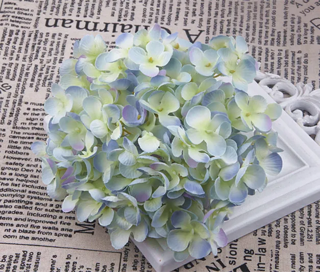 Decorative Hydrangea White Artificial Hydrangea Heads Flower Making For