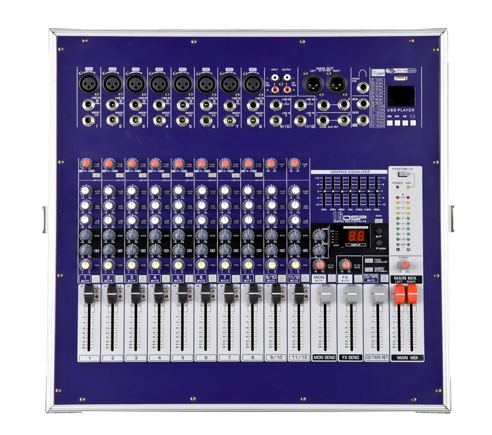 Professional Audio Power Mixer With Amplifier 1000w Output Buy Audio