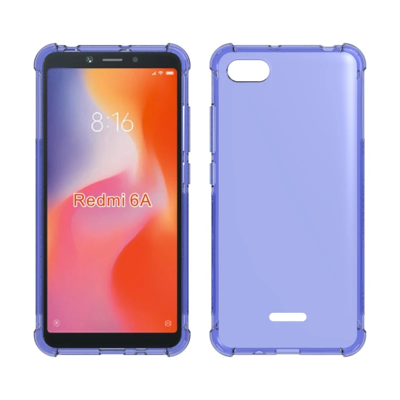 Transparent Shockproof soft Tpu cover case For Xiaomi Redmi 6 A