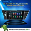 Android 4.4.4 system 10'' screen size car audio for Toyota Corolla car dvd player with car radio Steering wheel control OBD Wifi
