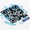 Custom design functional information heat transfer label website link clothing QR Code