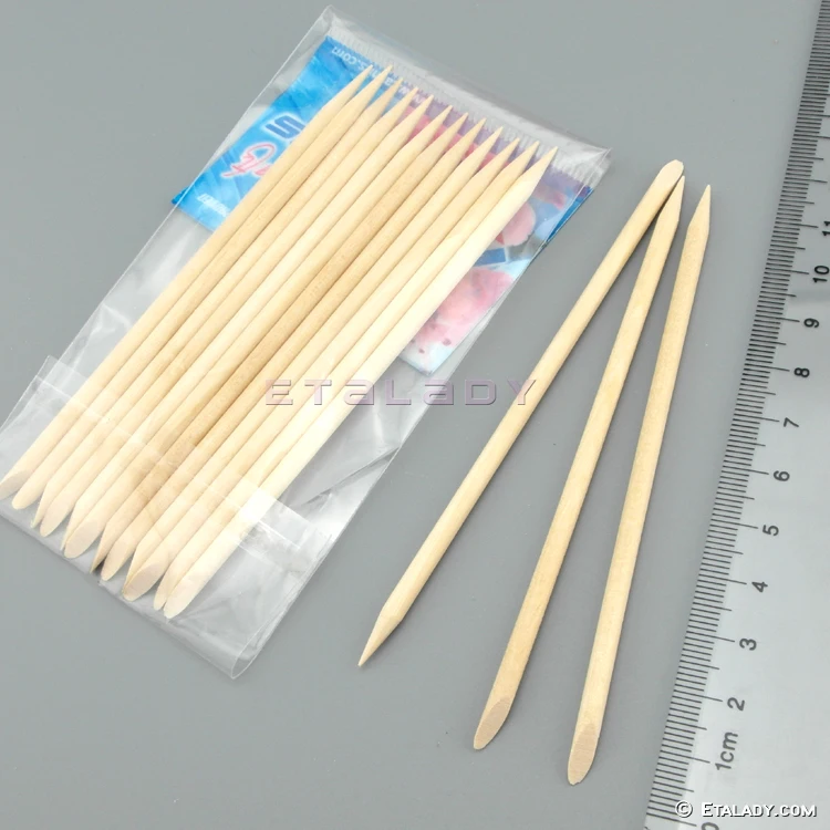 Disposable Orange Wood Cuticle Pushers Sanding Sticks Manicure Pedicure Wooden Nail Stick Buy