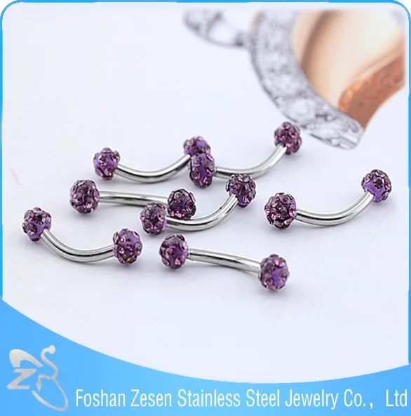 Stainless Steel Sapphire Crystal Ball Piercing 14g Unique Eyebrow Rings Buy Unique Eyebrow