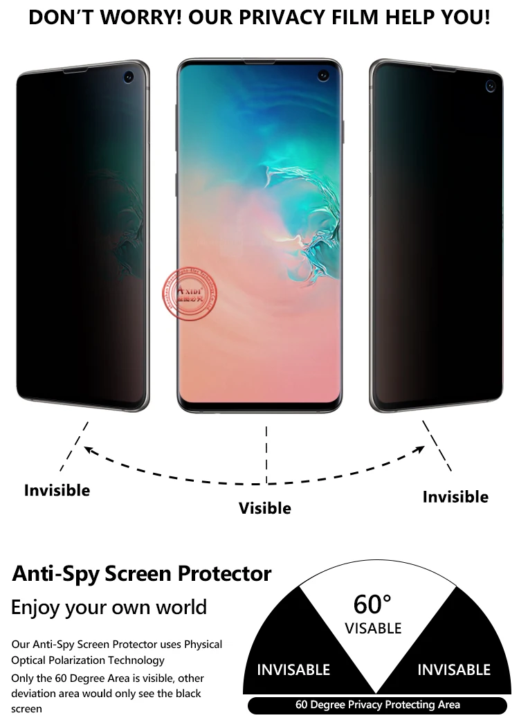 11 Years Direct Factory S10 Series Full Screen Cover Privacy Filter For