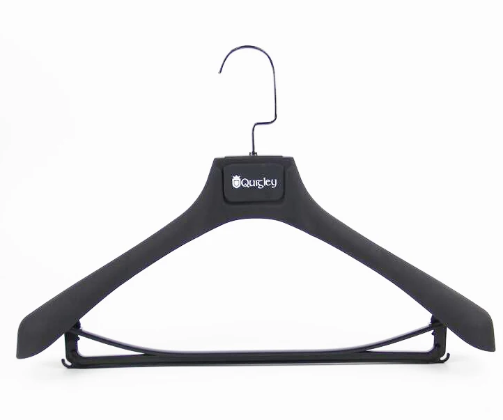 Black Plastic Rubber Coated Hanger Office Coat Hangers Garment Hanger