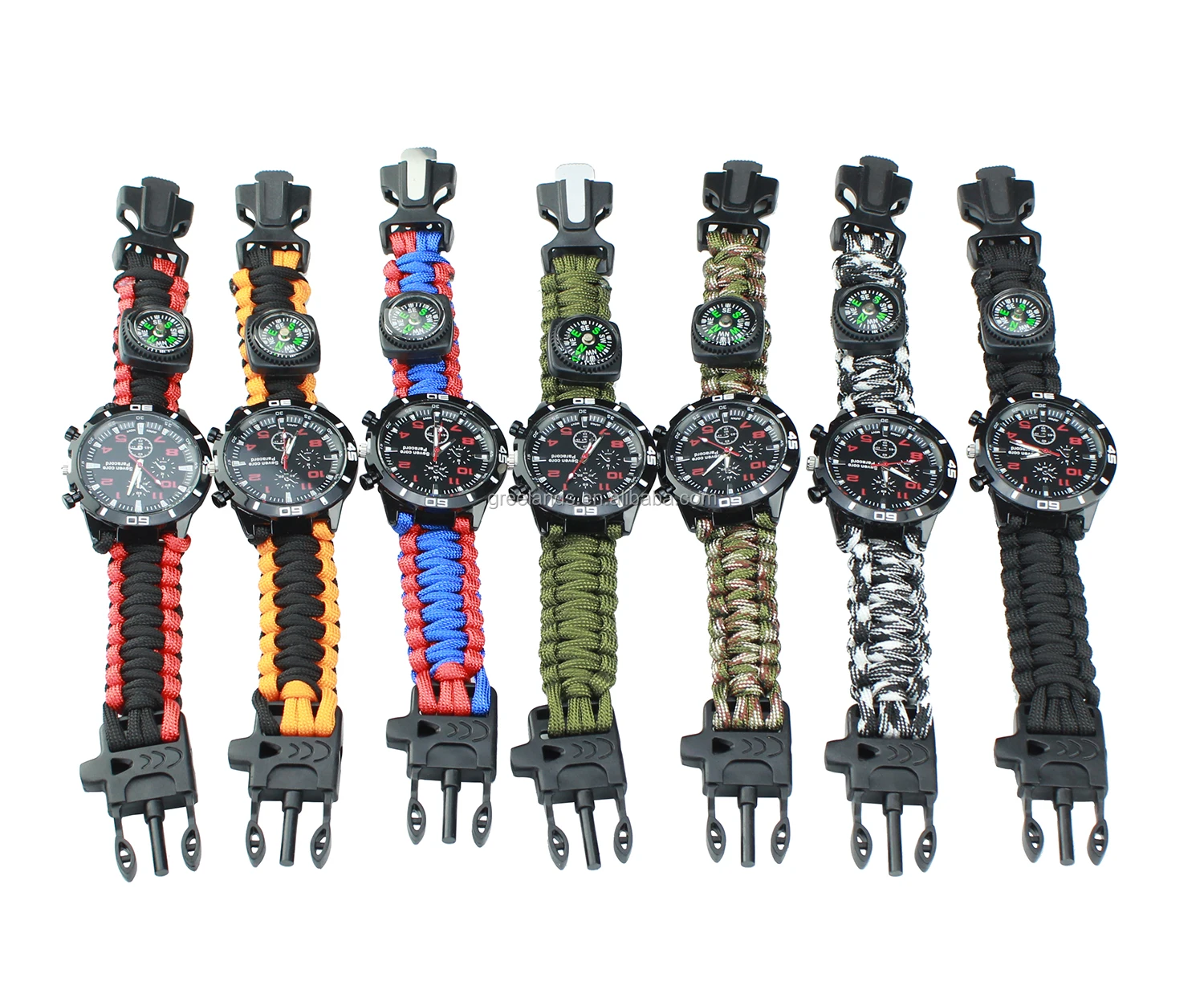Wholesale Good Quality Paracord Watch Survival Emergency Kit Camping