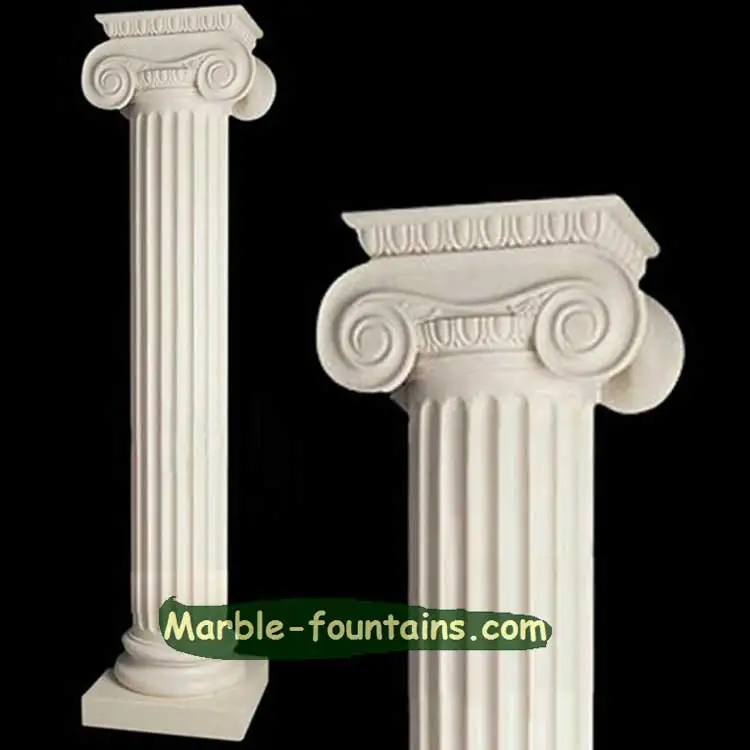 Natural Solid Stone Roman Ionic Pillar White Marble Columns Buy Roman
