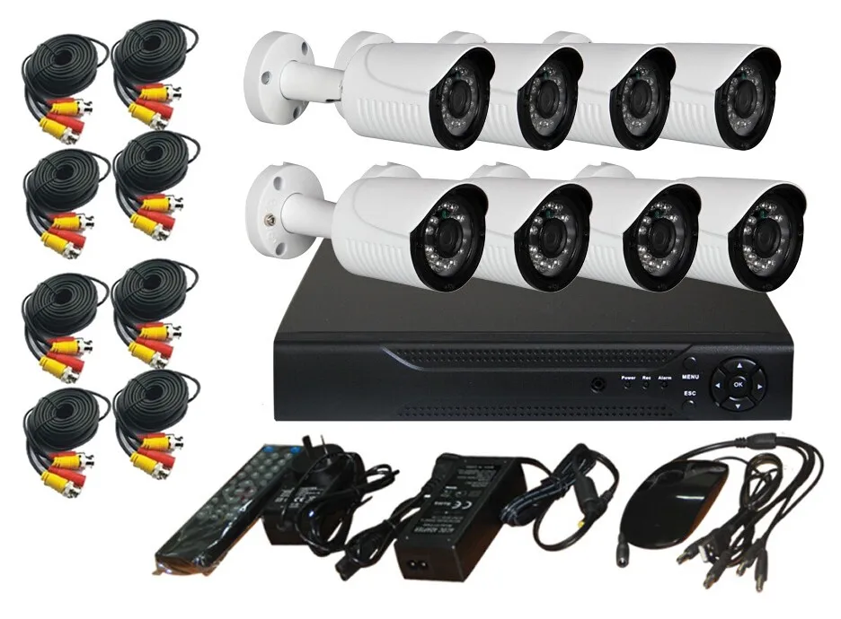 Cctv Dvr Kit 8 Channel Ahd Camera Alarm Sensor Home Security Alarm ...