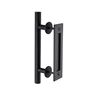 12" Heavy Duty Pull And Flush Barn Door Handle Set for Glass Door