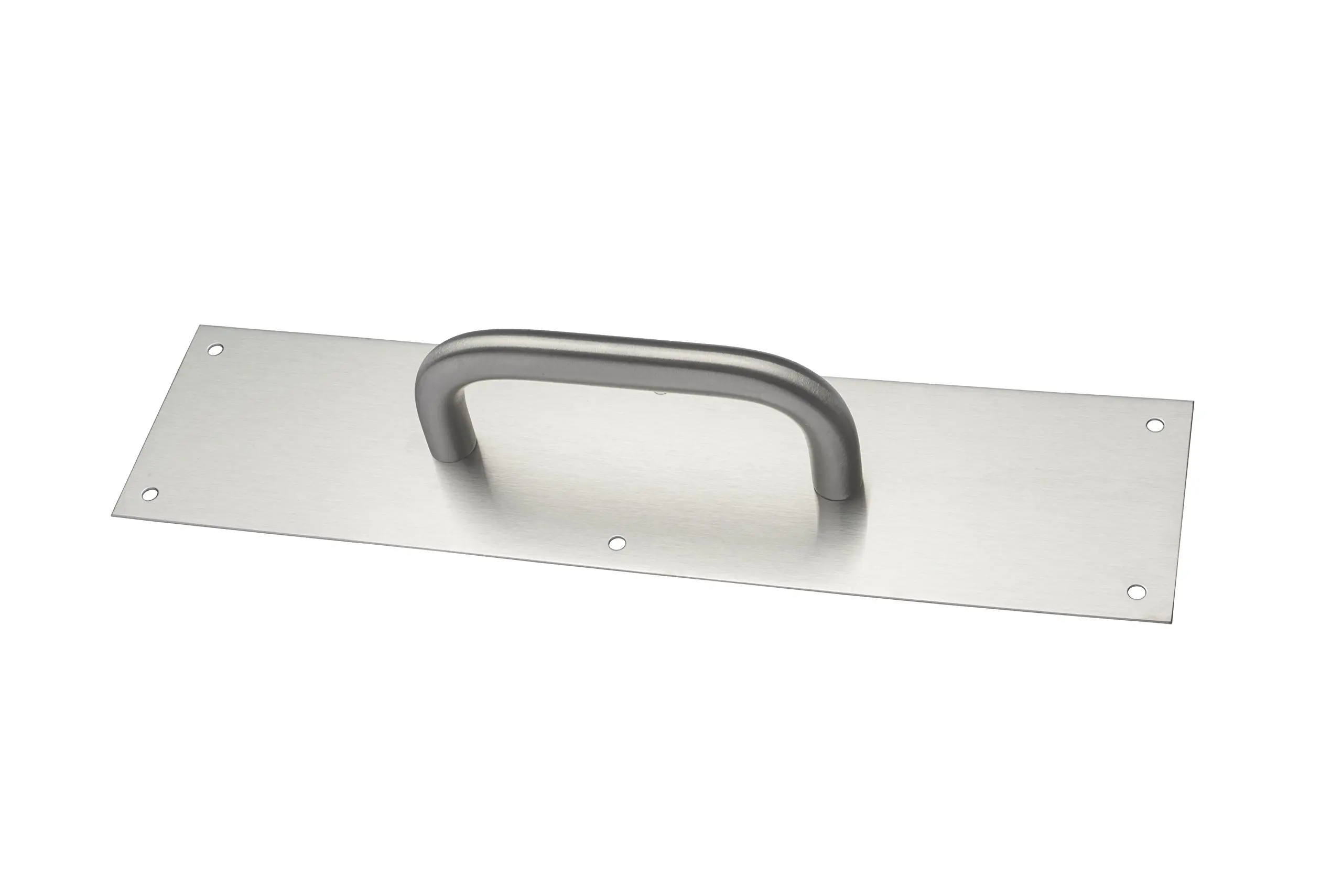 Polished Clear Coated Finish 5-1//2 Center-to-Center Handle Length 16 Height x 4 Width x 0.050 Thick Rockwood 132 X 70C.3 Brass Cast Pull Plate