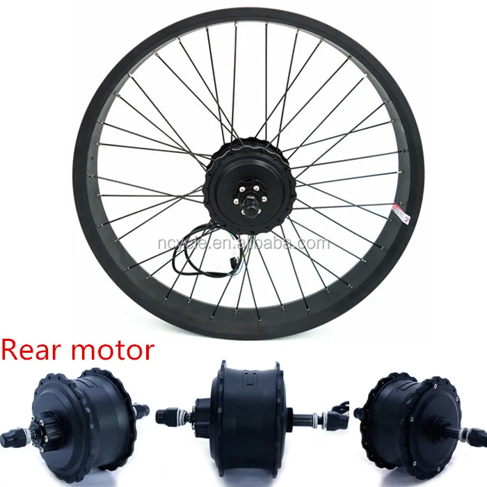 20" 24" 26" Rear Wheel Fat Rim 48v750w Electric Bike Conversion Kit