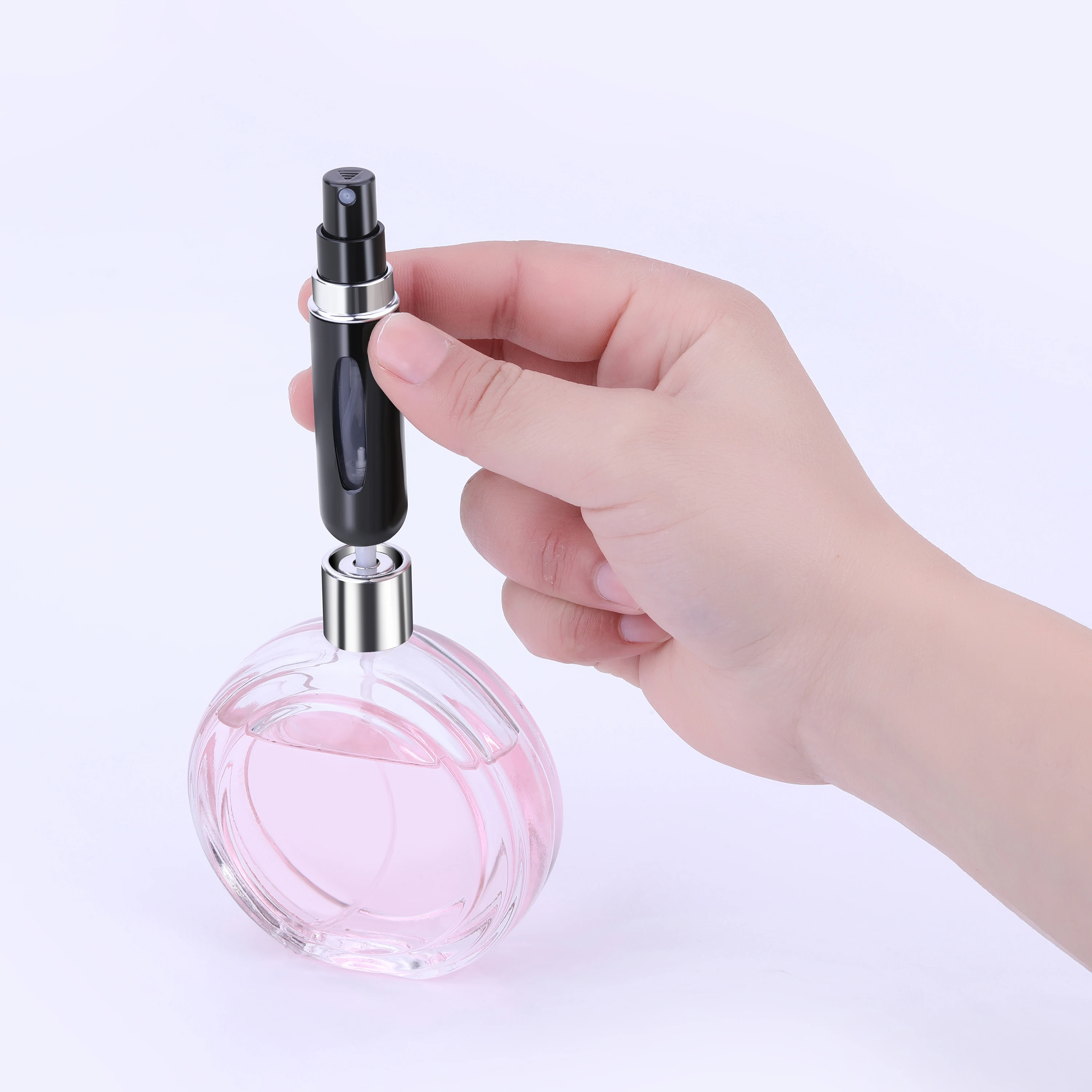 Mub Wholesale 5ml Perfume Bottle Mini Travel Refillable Aluminum Perfume Atomizer Spray Bottle 6251